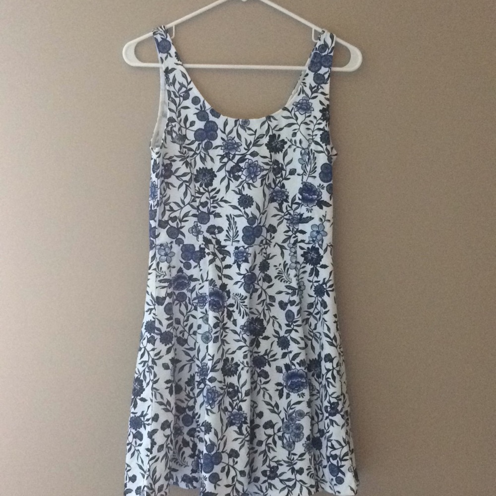 Blue floral dress